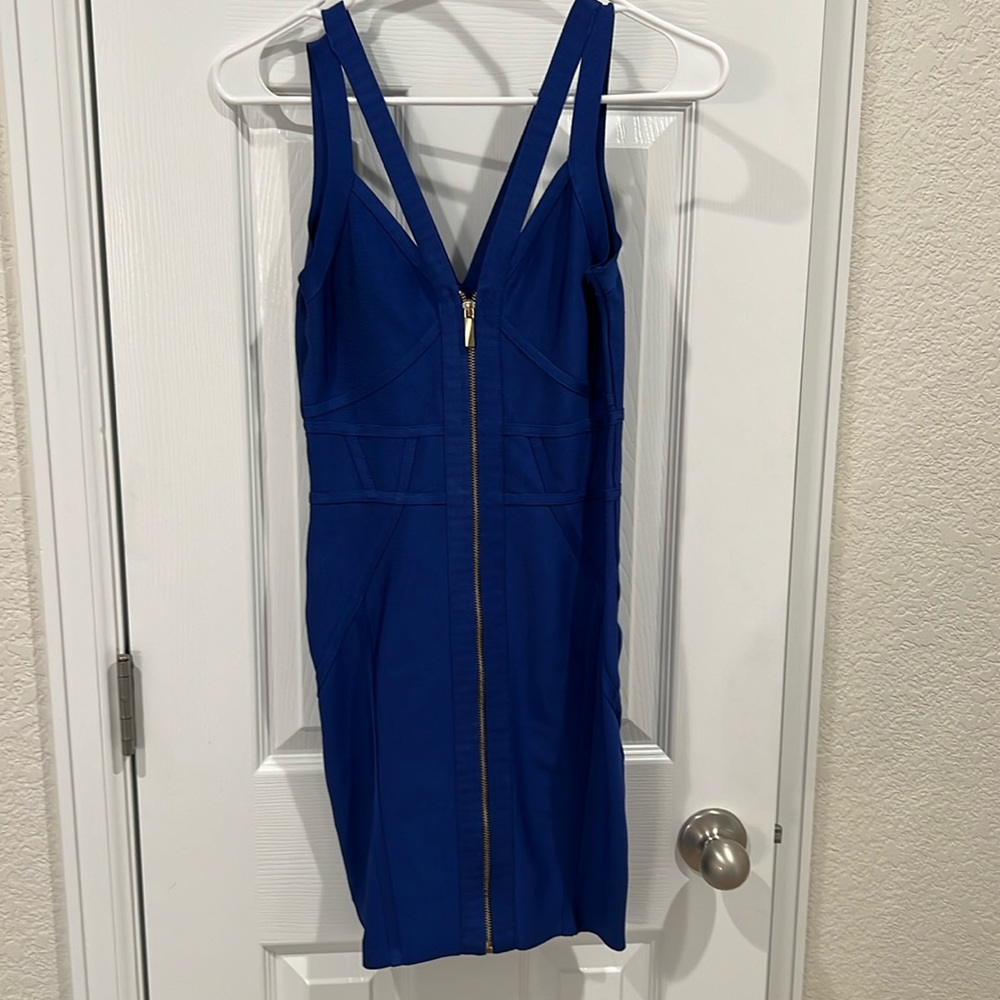 Bebe bandage cobalt blue dress